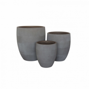 Set Vasi Papavero in Plastica per Interno ed Esterno