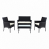 Salotto smontabile Caracas 2 posti polyrattan con cuscini