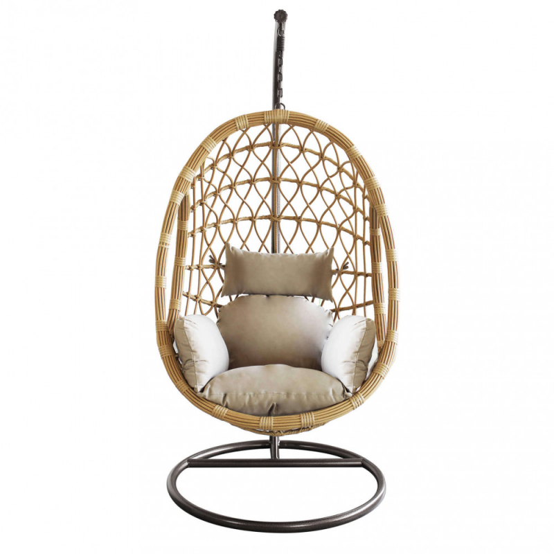Dondolo Capraia Cosma Wicker Grigio Portata 120 kg | Levante Shop