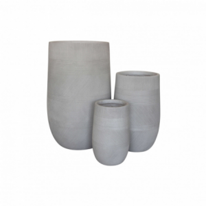 Set Vasi Fiordaliso in Plastica per Interno ed Esterno