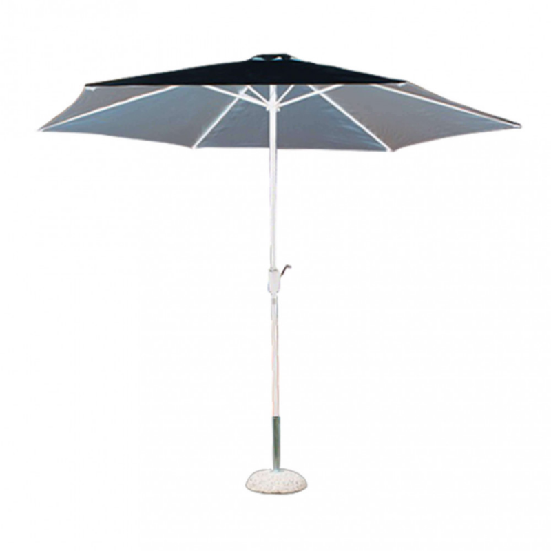 Ombrellone Poly Eco Ø3 telo grigio palo centrale giardino