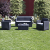 Salotto Nebraska polyrattan 2 posti con cuscini elegante e pratico