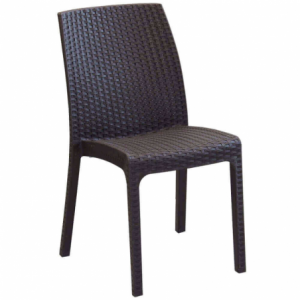 Sedia Virginia Marrone in Wicker per Giardino e Casa