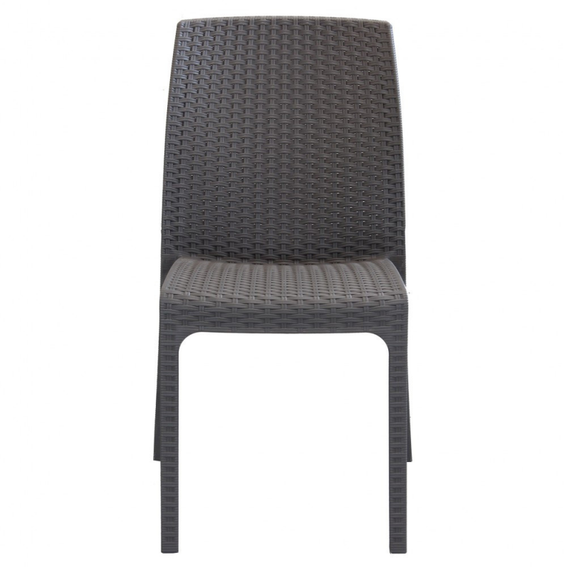 Sedia Virginia Bianca in Wicker per Giardino e Casa