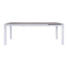 Tavolo Maiorca 160/210 Alluminio Bianco E Resinwood Moia