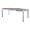 Tavolo Maiorca 160/210 Alluminio Bianco E Resinwood Moia