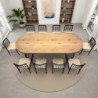 Tavolo Rotondo Allungabile Fear Wood 120 X 62 X 28 Cm