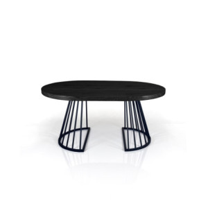 Zoom Tavolo Rotondo Allungabile Fear Black Wood  120 X 62 X 28 Cm