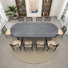 Tavolo Rotondo Allungabile Fear Grey Marble 120 X 62 X 28 Cm