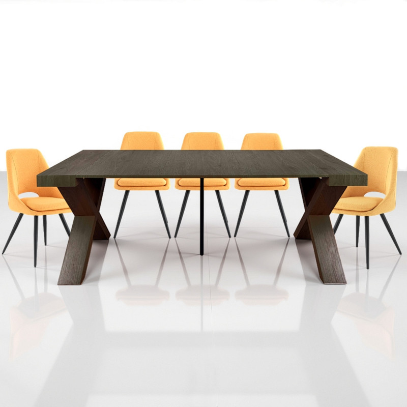 Tavolo / Consolle Adelaide Grey Wood 96 X 56 X 19 Cm
