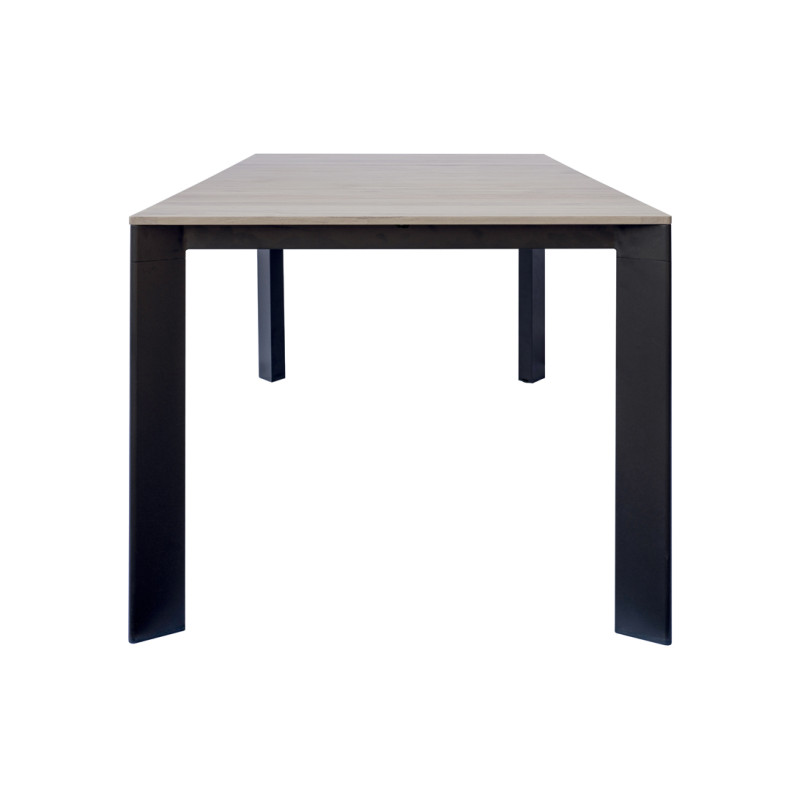 Tavolo Arenzano 211/276 Alluminio Antracite Top Alluminio Effetto Legno Moia