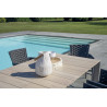 Tavolo Arenzano 211/276 Alluminio Antracite Top Alluminio Effetto Legno Moia