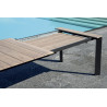 Tavolo Arenzano 211/276 Alluminio Antracite Top Alluminio Effetto Legno Moia