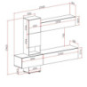 Parete Soggiorno Melany White Marble 114 X 51 H11 Cm