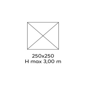 Zoom Ombrellone Zefiro 2,5X2,5 Mt Olefin Fusto Alluminio 35/40Mm Made In Italy Moia