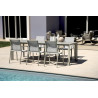 Tavolo Anzio Allungabile 165/250 X 90 Cm Allungo Con Gambe Scorrevoli Creta Moia