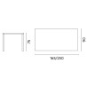 Tavolo Anzio Allungabile 165/250 X 90 Cm Allungo Con Gambe Scorrevoli Creta Moia