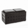 DOPPIO POUF POGGIAPIEDI DIZZY BLACK TOMASUCCI