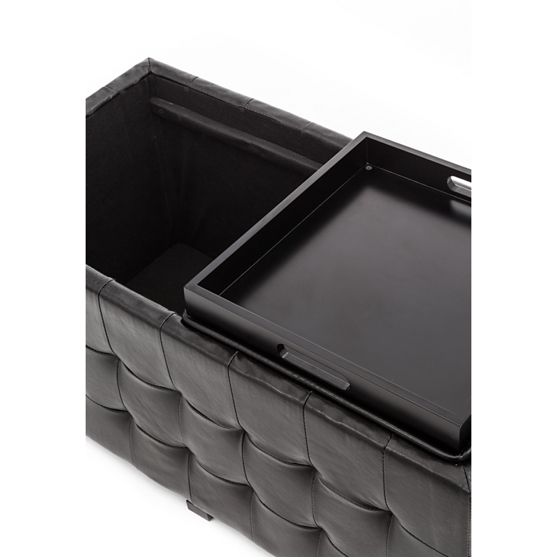 DOPPIO POUF POGGIAPIEDI DIZZY BLACK TOMASUCCI