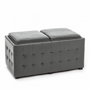 DOPPIO POUF POGGIAPIEDI DIZZY GREY TOMASUCCI