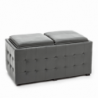 DOPPIO POUF POGGIAPIEDI DIZZY GREY TOMASUCCI