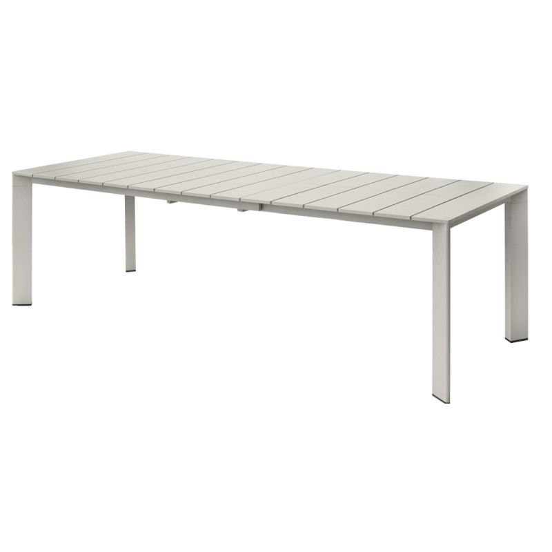 Tavolo Nettuno Allungabile 200/300 X 100 Cm Allungo Con Gambe Scorrevoli Creta Moia