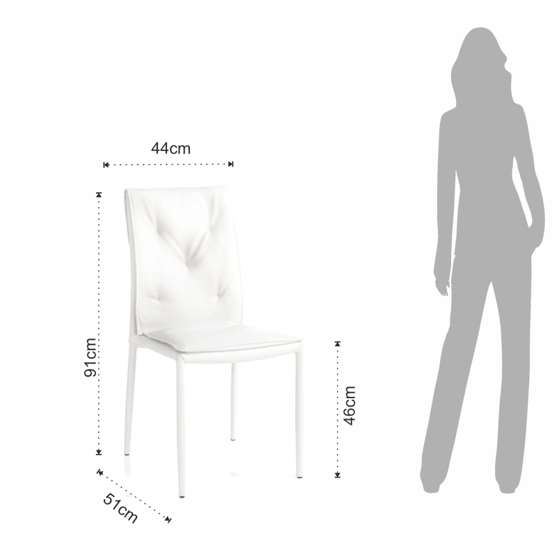 Set di 4 SEDIE LUCIA WHITE TOMASUCCI