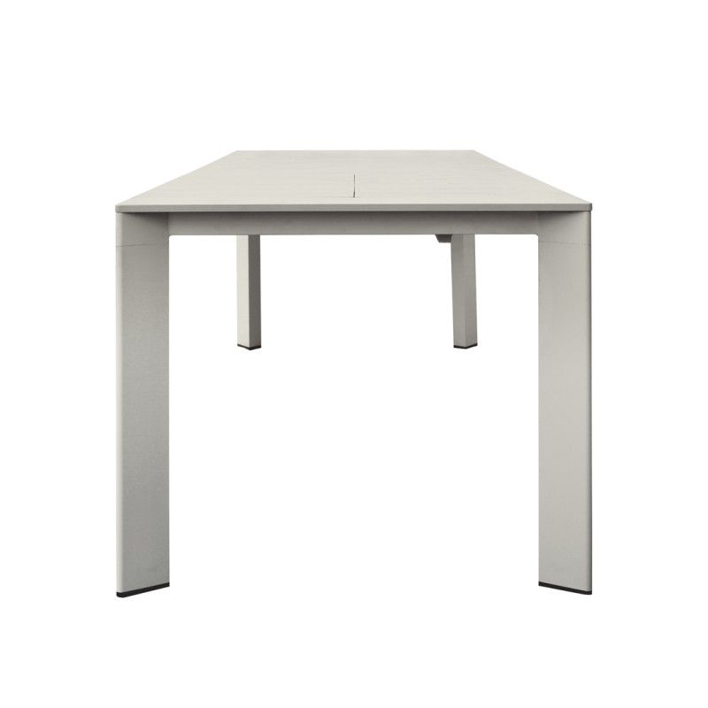 Tavolo Nettuno Allungabile 200/300 X 100 Cm Allungo Con Gambe Scorrevoli Creta Moia