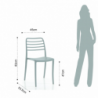 Set di 4 SEDIE DA INTERNO / ESTERNO JONAS GREY TOMASUCCI