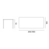 Tavolo Nettuno Allungabile 200/300 X 100 Cm Allungo Con Gambe Scorrevoli Creta Moia