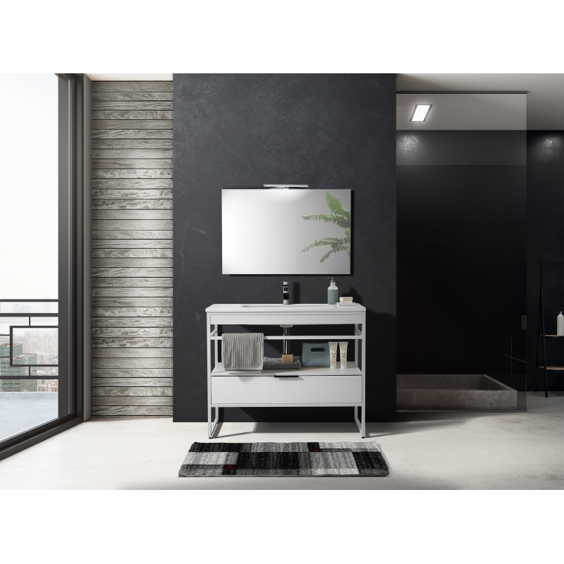 TAPPETO BAGNO / SCENDILETTO CHESS GREY TOMASUCCI