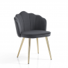 Set di 4 SEDIE SHELL GREY TOMASUCCI