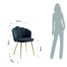 Set di 4 SEDIE SHELL GREY TOMASUCCI