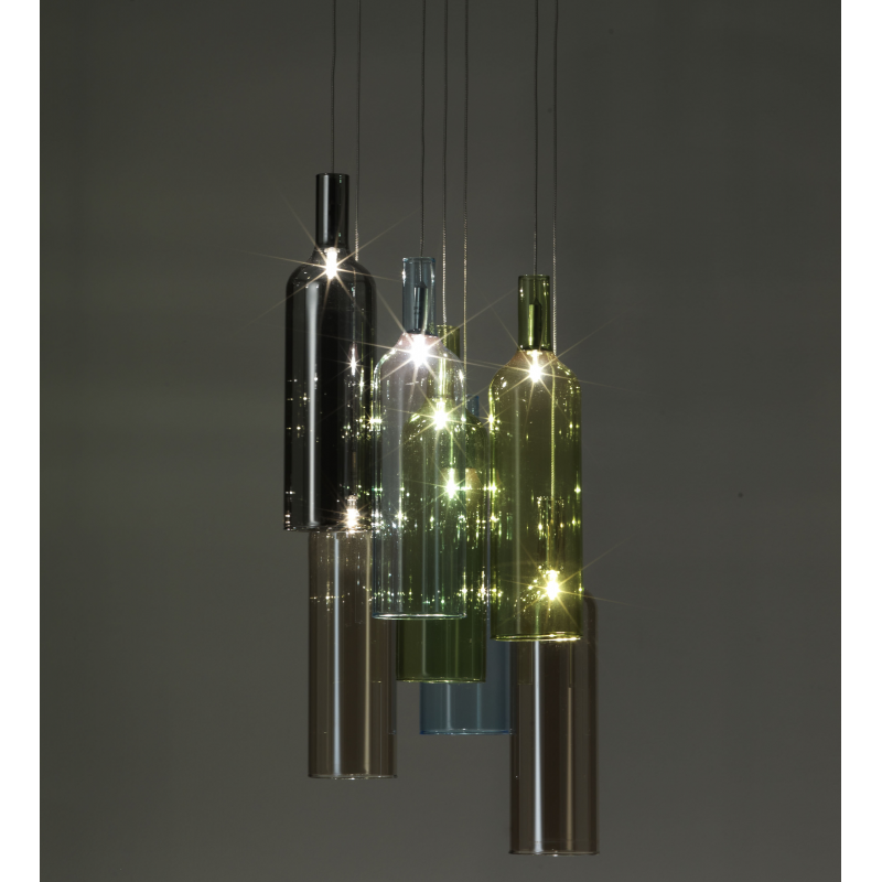 LAMPADARIO 7 LUCI "BOTTLES" TOMASUCCI