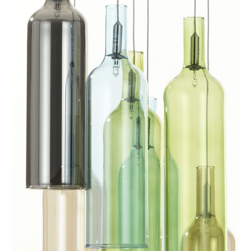 LAMPADARIO 7 LUCI "BOTTLES" TOMASUCCI