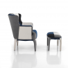 POLTRONA + POUF KALEIDOS-E BLUE TOMASUCCI