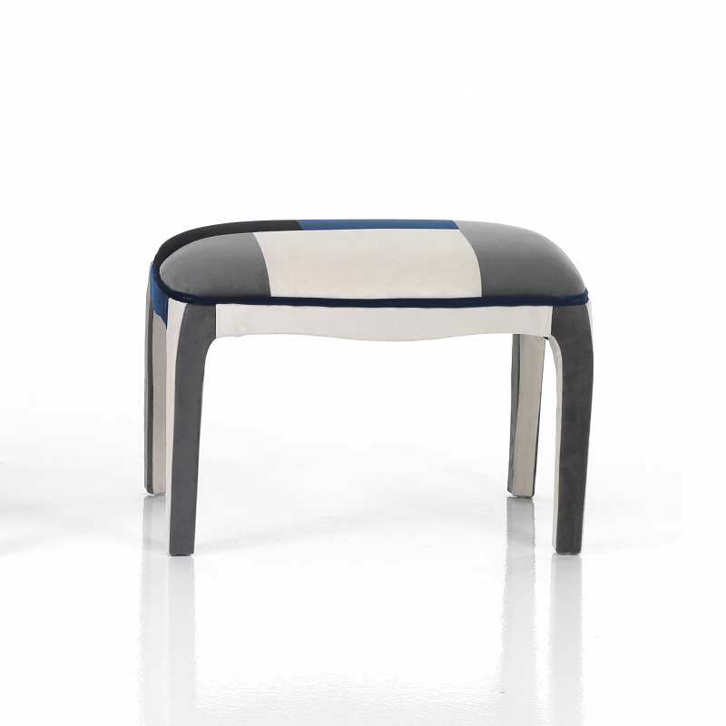 POLTRONA + POUF KALEIDOS-E BLUE TOMASUCCI