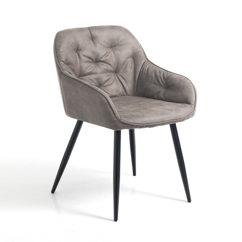 Set di 2 SEDIE IMBOTTITA LOVELY GREY TOMASUCCI