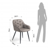 Set di 2 SEDIE IMBOTTITA LOVELY GREY TOMASUCCI