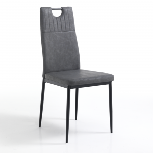 Set di 4 SEDIE AXANDRA DARK GREY TOMASUCCI