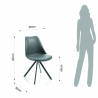 Set di 4 SEDIE KIKI SLIM - GREY TOMASUCCI