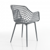 Set di 4 SEDIE DA INTERNO / ESTERNO NAIROBI GREY PLUS TOMASUCCI