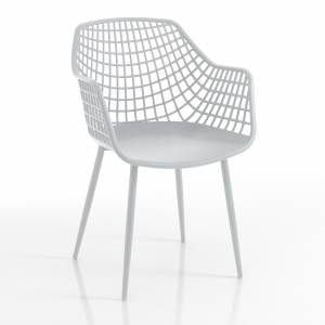 Set di 4 SEDIE DA INTERNO / ESTERNO NAIROBI WHITE PLUS TOMASUCCI