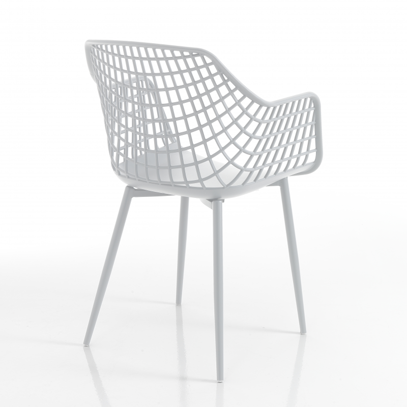 Set di 4 SEDIE DA INTERNO / ESTERNO NAIROBI WHITE PLUS TOMASUCCI