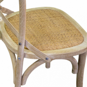 Zoom Sedia legno cross naturale seduta intreccio cm 51x55h46,5/89