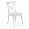 Sedia plastica cross bianco cm47x51h45,5/90