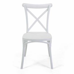 Zoom Sedia polipropilene Cross bianco cm 47x51h45,5/90