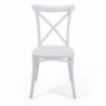 Sedia plastica cross bianco cm47x51h45,5/90