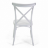 Sedia plastica cross bianco cm47x51h45,5/90
