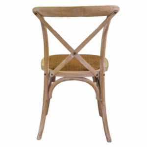Zoom Sedia legno cross naturale seduta intreccio impilabile cm 51x55h46,5/89